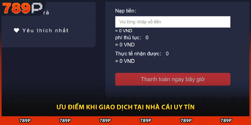 Ưu điểm khi giao dịch tại nhà cái uy tín